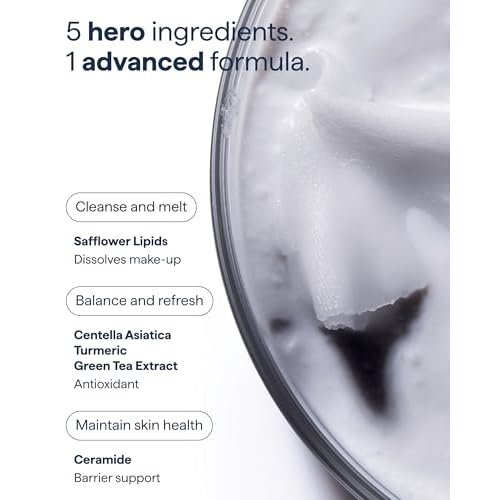 Remedy for Pre-Cleansing | Derm Dissolve Cleansing Balm | Melts Makeup and Sunscreen | Ceramides Safflower Lipids Centella | Fragrance Free| By Dermatologist Dr. Shah | 1.5 Fl Oz
