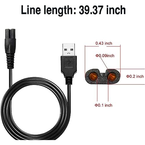 Universal Head Shaver Power Charger Cord Compatible with Skull SHAER FreedomShaver and Some Brands., Head Shaver Charger Cord for Many Brands
