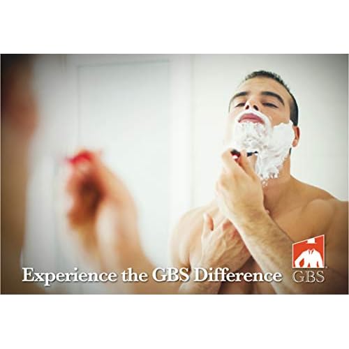 G.B.S Modern Shaving Set, Compatible Razor with 3 Blade Lubricated Strip Cartridge, Badger Shaving Brush with Chrome Handle, Stainless-steel Razor and Brush Stand