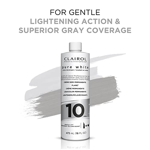 Clairol Professional Pure White 10 Volume Hair Developers for Lightening & Gray Coverage