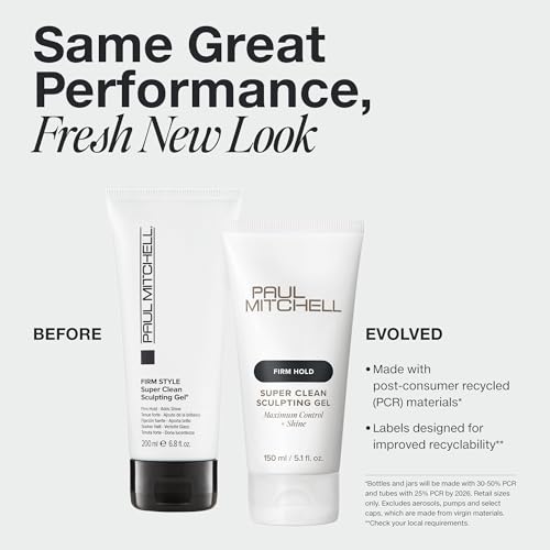 Paul Mitchell Super Clean Sculpting Gel, Firm Hold, High Shine Finish Hair Gel, For All Hair Types