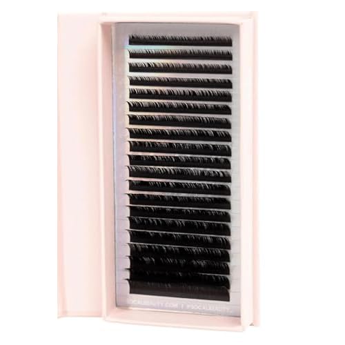 C Curl Mixed Lash Trays by SoCal Beauty - Faux Mink Eyelash Extensions (6-15mm), 20 Rows per Tray, Color-Coded, Aluminum Backing & Window View - Salon Quality Lashes