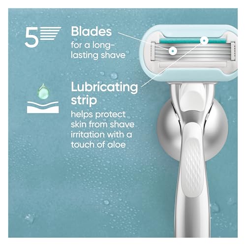 Gillette Venus Extra Smooth Sensitive Women¡¯s Razor Blades for Sensitive Skin, 5-Bladed Razor Refills, 7 Count