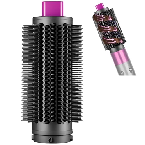 Upgraded Round Volumizing Brush Attachment Compatible with Dyson Airwrap HS01 HS05 HS08 Accessories, Upgraded Bristles for Dry Hair Add Volume Style Bangs Smooth Hair Rose