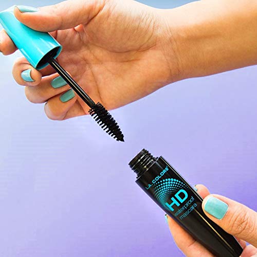 L.A. COLORS HD Waterproof Mascara, Very Black CMS522 (Pack of 2)