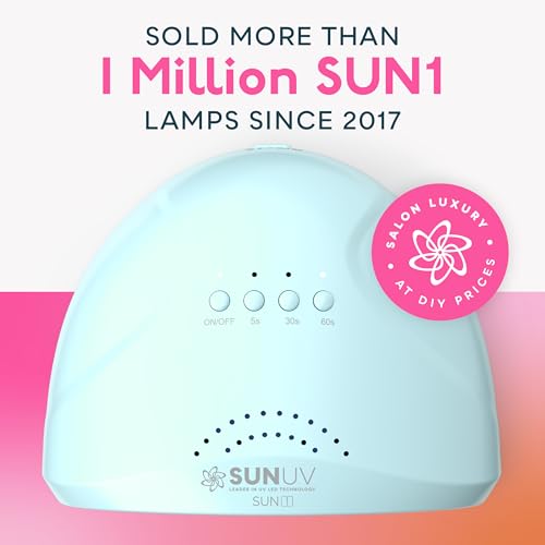 SUNUV Nail Dryer, UV Light Gloves for Gel Nails, Fingerless UPF 50+ Anti UV Gloves for Gel Lamp, Nails Dryer with Sensor 2 Timers SUNONE Blue