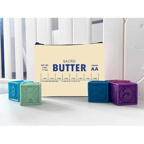WCGXKO Salted Butter Makeup Bag - Funny Baking Gift for Butter Lovers