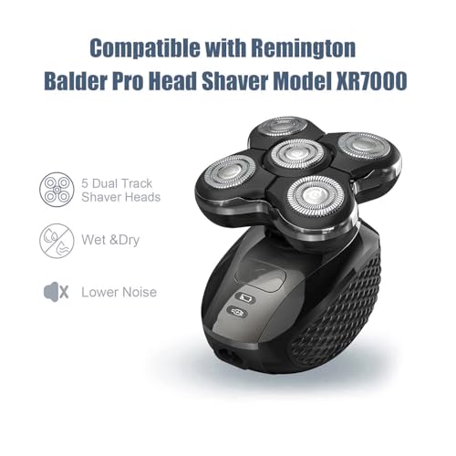 4Pack Shaver Replacement Head Compatible with Remington Balder Pro Head Shaver ModelSPR-XR7000,with 2 Sweeping Brush