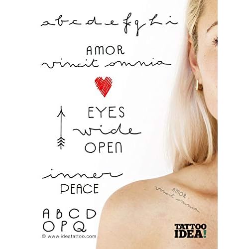 Tattoo Fonts - Lettering Scripts Tattoo Flash Design Book 64-Pages