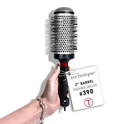 Cricket Technique Thermal Hair Brush #390 2¡± for Curling, and Styling ? Heat-Retaining Barrel with Anti-Static Tourmaline Bristles, Round Thermal Brush, Ideal for All Hair Types