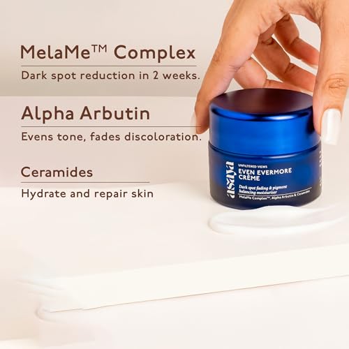 Asaya Ceramides Moisturizer with Alpha Arbutin | Helps Improve Dark Spots & Acne Marks | MelaMe¢â Complex for Even Tone Skin | Barrier Repair & Deep Hydration | Lightweight | For Face & Neck |1.76 Oz