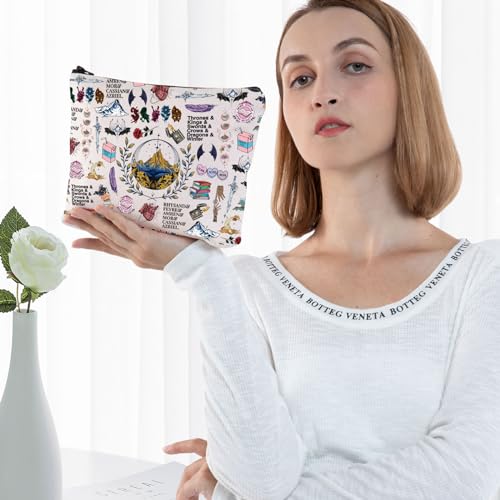BWWKTOP Bookish Makeup Bag Book Lovers Gifts Bookworm Makeup Zipper Pouch Bag Bookish Merchandise (PHYSA)