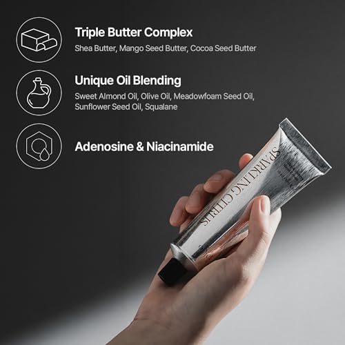 KUNDAL Objet Triple Butter Complex Hand Cream, Firming Care with Niacinamide and Adenosine, Sweet Almond Oil for Dry, Cracked Hands, Colorant-Free, Sparkling Citrus, 50ml