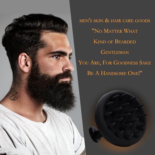 Beard Brush for Men, Silicone Beard Scrubber, Deep Cleans, Hair & Beard Exfoliator Helping Beard Shampoo Better Clean the Beard, Good Helper for Beard Oil - Eco & Reusable