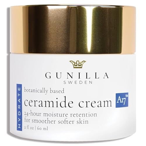 GUNILLA Ceramide Cream A17 ? Spa-Grade Moisturizer with 17 Plant-Based Actives. For All Skin Types, Especially Dry or Sensitive. Fragrance-Free. Vegan. (2 oz)