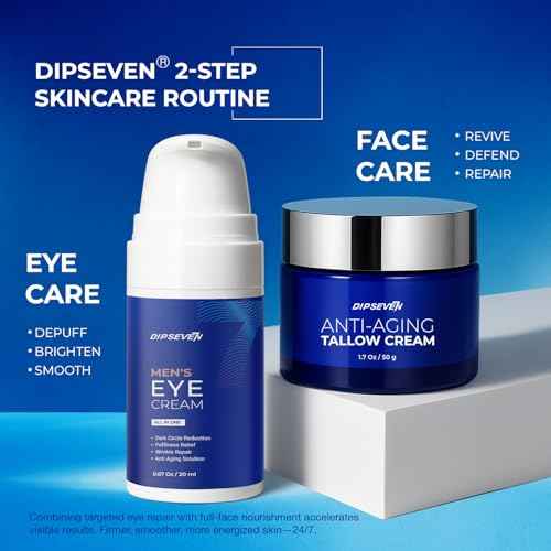 6 in 1 Face Cream with Beef Tallow: 6 in 1 Mens Face Moisturizer, Mens Face Tallow Cream Anti Aging - Eye Bags Treatment & Wrinkle Cream for Men 1.7 oz