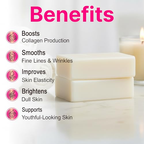 Retinol & Vitamin C Serum Complex Soap Bar - Korean Formula - Hyaluronic Acid, Peptides, Collagen & Green Tea - Anti Aging & Brightening Face Wash for Smoother Even Skin Tone - Cold Pressed - 2 Pack