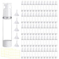 65 Pcs 1.7oz/50ml Clear Airless Pump Bottles for Shampoo Liquid Toiletry Refillable Travel Size Bottles Dispenser, Cosmetic Empty Lotion Pump Containers