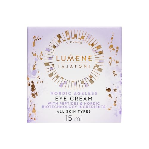 Lumene Ajaton Nordic Ageless Eye Cream - Anti Aging Eye Cream Reduces Fine Lines and Wrinkles - Antioxidant Formula Nurtures & Moisturizes Under Eye Area - Skin Firming Dark Circle Eye Cream (15ml)