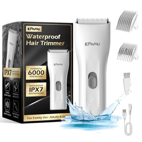 Electric Body Hair Trimmer for Men, Handy Ball Trimmer Groin & Pubic Hair Trimmer for Men, Rechargeable Waterproof Body Shaver Groomer for Men for Travle, White