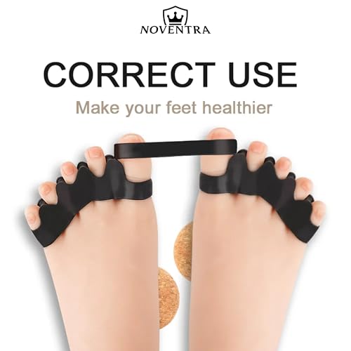 Foot Recovery Kit - Toe Spacers, Cork Massage Ball & Resistance Bands for Plantar Fasciitis Relief, Bunion Correction, Foot Pain, Yoga & Stretching - Post Workout Massage - Travel Pouch Included