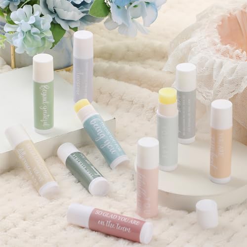 100 Sets Employee Appreciation Gifts Lip Balm Bulk Thank You Gifts for Women Coworkers Staff Teacher Nurse Volunteer Adult Valentine Baby Shower Bridal Wedding Favors for Guests