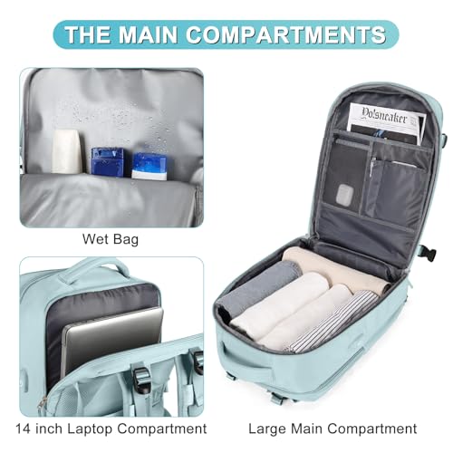 Personal Item Travel Backpack For Women Men Airline Approved Carry On Backpack Flight Approved Waterproof Sports Luggage Backpack Casual Daypack Small Hiking Backpack