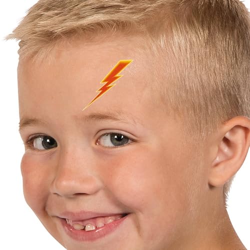 Lightning Bolt Temporary Tattoos - Bulk set of 72- Superhero, Potter and Birthday Party Favors and Handouts
