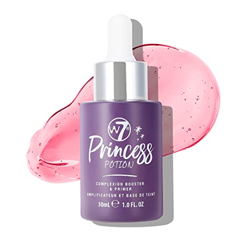 W7 Princess Potion Face Primer Drops - Purple Makeup Base Priming Formula For Flawless, Bright Skin - Vegan Makeup
