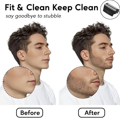 Replacement Shaver Foil Compatible with Remington Electric Shaver TITANIUM-X Flex & Pivot Foil and Cutter for F5800 & F7800, Replacement Heads Fit for Remington F4900, F5800 and F7800 (1 Pcs)