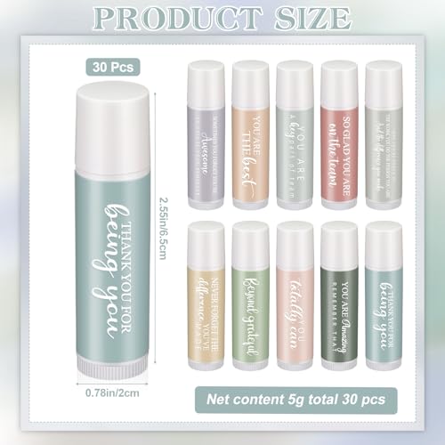 100 Sets Employee Appreciation Gifts Lip Balm Bulk Thank You Gifts for Women Coworkers Staff Teacher Nurse Volunteer Adult Valentine Baby Shower Bridal Wedding Favors for Guests