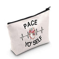 POFULL Cardiology Gift Heart Doctor Gift Pace Yo'self Cosmetic Bag Heart Anatomy Cardiology Gift (Pace Yo'self bag)