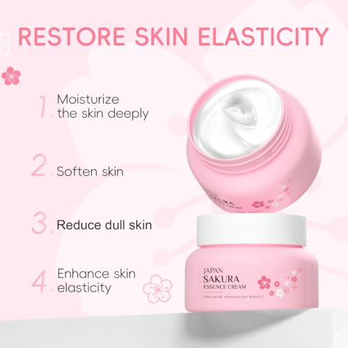 INSEEK Sakura Skin Care Set for Teen Girls Women, Hydration Skincare Gift Set, Deeply Cleanse Pores, Long-Lasting Moisturizing, Improve Dull Skin, Reduce Wrinkles & Fine Lines, Restore Elasticity