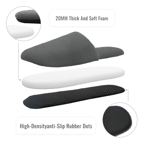 Spa Disposable Slippes Thickened Cotton Soft Foam Non-slip Reusable Washable Slippers for Hotel,Guest,Travel,Bride,Women and Men