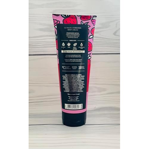 Bath and Body Works Strawberry Pound Cake 2 Pack Ultra Shea Body Cream 8 Oz. (Strawberry Pound Cake)