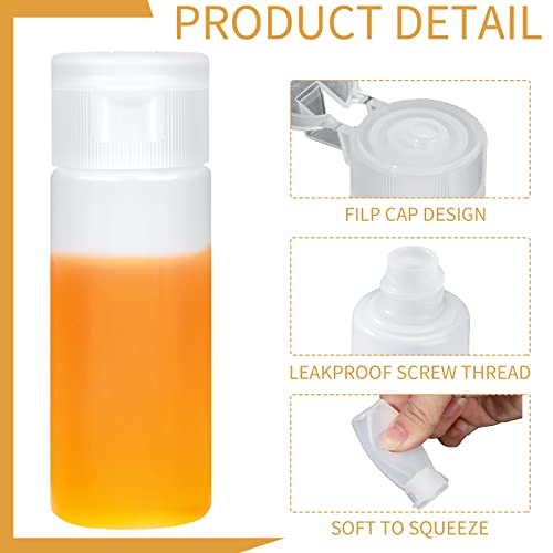 100 Pcs 12ml 0.4oz mini Plastic Sample Bottle Flip Cap Empty Travel Bottles Small Squeeze Sample Containers Leakproof Refillable for Makeup Cosmetic Toiletry Foundation