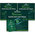 NOVEHA Demodex Eyelid & Lash Wipes | Box of 60 Individually Wrapped Extra Strength Cleansing Eyelash Wipes - Battles Irritated Eyes - Naturally Remove Debris (Pack of 3)