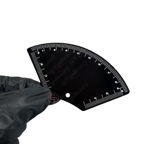 Aluminum Alloy Reuse Fast Drawing Eyebrow Design Ruler Microblading Mapping Tool Shaping Permanent Makeup Drawing Guide Ruler Tattoo Supplies (B)