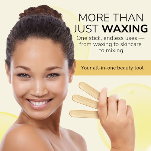 Large Wax Applicator ? Durable, Premium Birchwood Wax Sticks for Smooth, Even Application ? Hygienic, Disposable Waxing Sticks for Professional or Personal Use ? 6" x 3/4", Box of 500