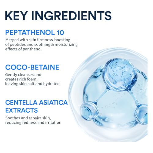 ANOTHERFACE PEPTATHENOL¢â Aqua Balance Cleansing Foam 5.07 Fl. Oz., Peptied, Panthenol, Daily Low pH Facial Deep Cleanser, Hydrating Bubble Foam, Korean Skin Care, Mild for Sensitive Skin, Vegan