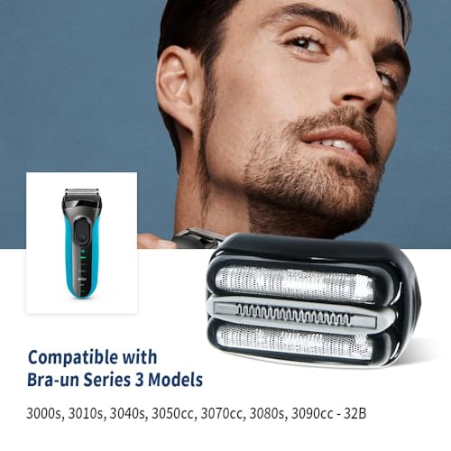 WuYan Replacement Electric Shaver Head for Braun 32B Series 3 3040s 3000s 3050cc 3010s 3070cc 3080s 3090s 310s 3020s 330s 370cc-4