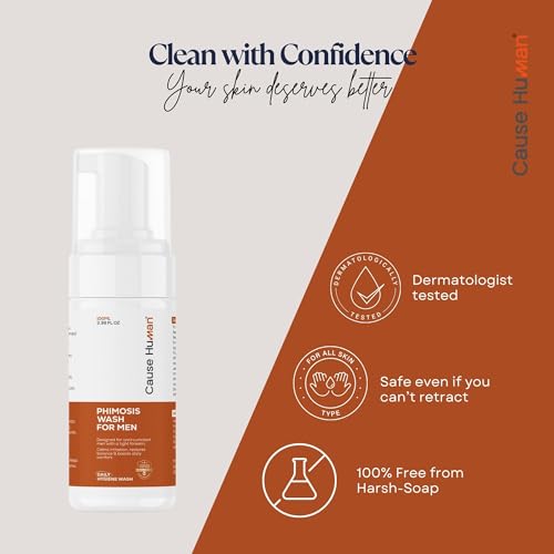 Phimosis Wash for Men - Gentle Intimate Care with Low Fragrance and Low Soap Content - Phimosis Body Wash - Sulfate Free, Paraben Free, with Natural Ingredients - 3.38 fl oz (100 ml)