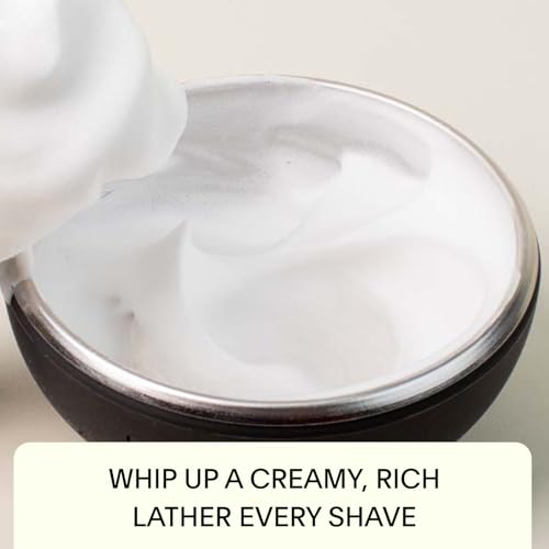 Leaf Shave | Leaf Bowl - Stainless Steel and Silicone Grooming Bowl Compatible with Brush Sets, Soap Bars and Refills for Lathering - Sage