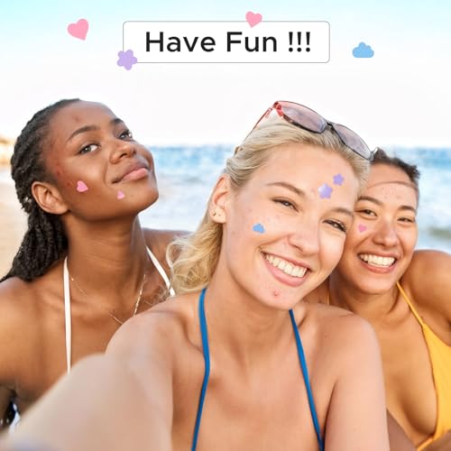 LitBear Acne Pimple Patch, 6 Sizes 252 Dots Cute Pimple Patches with Salicylic Acid, Tea Tree Oil & Calendula Oil, Hydrocolloid Acne Patches for Face, Colorful Zit Patch Blemish Sticker Acne Dots