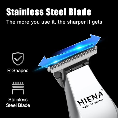 Hair Trimmer for Men, Zero Gapped Cordless Hair Clippers with Precision Blade, Rechargeable Barber Clipper with USB-C Charging