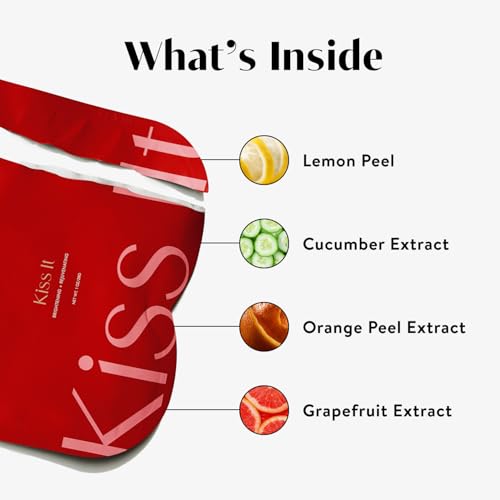 BAWDY Kiss It - Citrus Beauty Butt Mask - Illuminating + Rejuvenating - 2 Sheets, One for Each Cheek - Clean Beauty Mask for Your Butt (2 Sheets - Single Use)