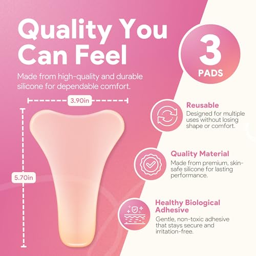Seamless Concealer Cover for Women (3 Pack), Seamless Smooth Cover, Premium Skin-Safe Silicone Hiders, Invisible Smooth Coverage with Magnetic Storage Case for Leggings & Fitted Outfits