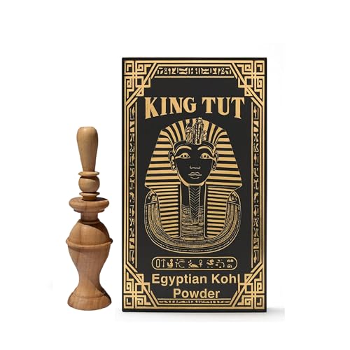 HALAL King Tut Egyptian Eyeliner Loose Powder ? Long-Lasting Dark Black Eyeliner, Smooth & Easy Application, Ideal for Bold & Dramatic Looks, HALAL Traditional Egyptian Formula for Intense Definition