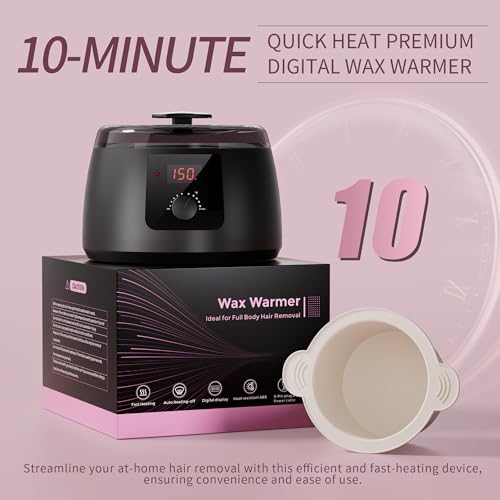 Wax Warmer, Waxing Kit for Women, Hot Melt Hard Wax Warmer for Hair Removal, Wax Heater wax kit with Non-Stick Easy Clean Pot for Home or Salon.