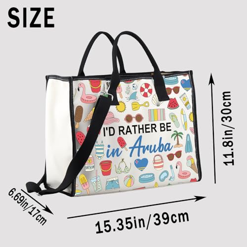 G2TUP Aruba Lover Gift I'd Rather Be in Aruba Makeup Bag Aruba Trip Cosmetic Bag Aruba Souvenirs Gift Aruba Travel Gift (Be in Aruba TT)